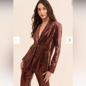 Flat White Disco Sequin Blazer